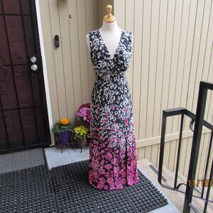 #465  WOMAN'S LONG CHIFFON DRESS BY M&Co.  (SIZE 12)